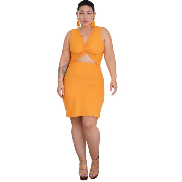 Simplicity 9778 Pattern Dress Twist Front Knit Cutout Mini Midi Sizes 8-16 New - Picture 4 of 5